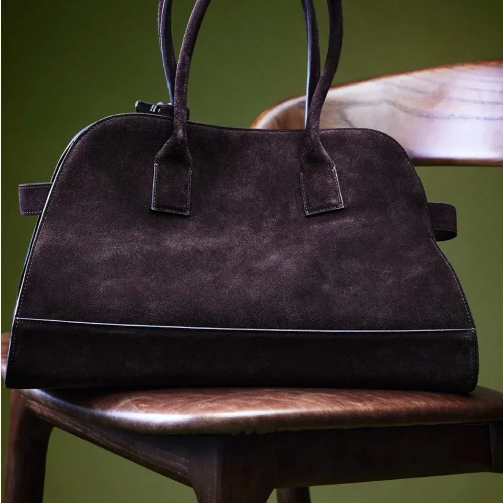 🤎 MARGAUX STEVE MADDEN HEIDEE LEATHER BROWN SUEDE BAG!
